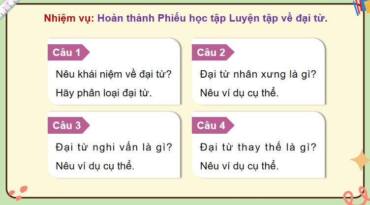 Giáo án Tiếng Việt lớp 5 Bài 5: Luyện tập về đại từ