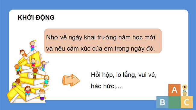 PowerPoint Em chuẩn bị đi khai giảng
