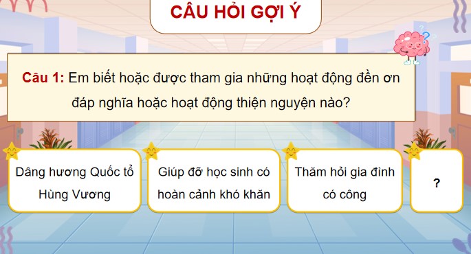 PowerPoint Nói và nghe: Kể về một hoạt động đền ơn đáp nghĩa hoặc một hoạt động thiện nguyện