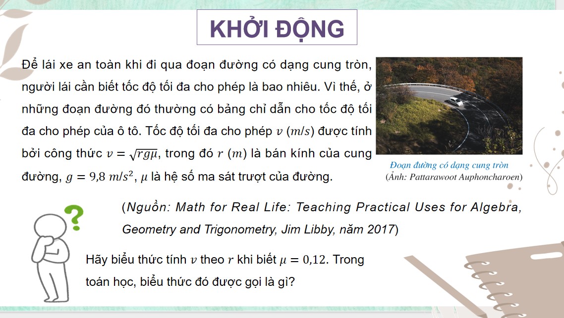 Giáo án điện tử Bài Căn thức bậc hai và căn thức bậc ba của biểu thức đại số Toán 9 Cánh Diều