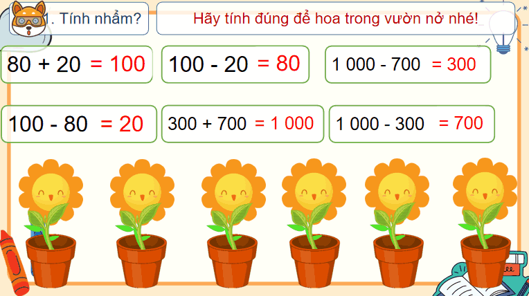 Bài 2: Ôn tập phép cộng, phép trừ trong phạm vi 1000