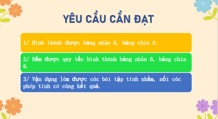 Bài 9: Bảng nhân 6, bảng chia 6