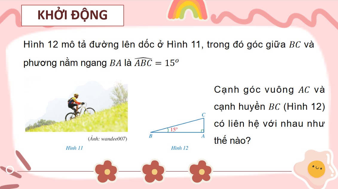 Giáo án điện tử Bài Một số hệ thức về cạnh và góc trong tam giác vuông Toán 9 Cánh Diều