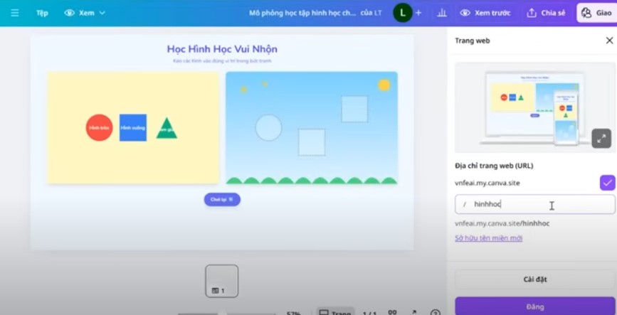 Tạo sản phẩm mô phỏng hoặc trò chơi hỗ trợ học tập sử dụng Canva AI hoặc Google Gemini