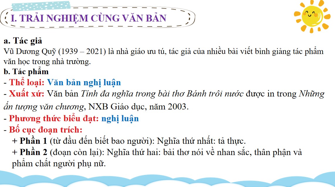 PowerPoint Bài Tính đa nghĩa trong bài thơ Bánh trôi nước Văn 9 CTST