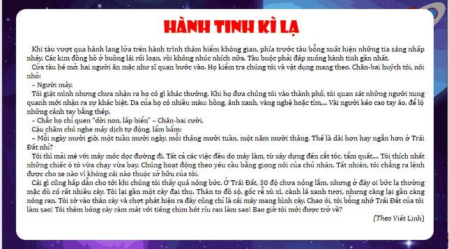Giáo án Tiếng Việt lớp 5 Bài 8: Hành tinh kì lạ
