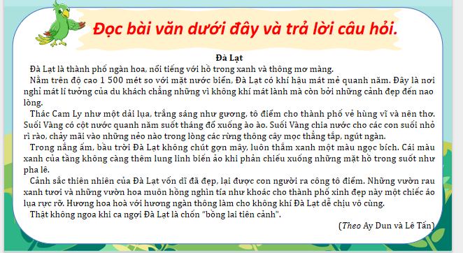 Bài 9: Tìm hiểu cách viết bài văn tả phong cảnh
