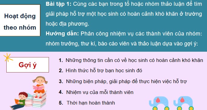 PowerPoint Nói và nghe: Thảo luận về việc hỗ trợ học sinh có hoàn cảnh khó khăn