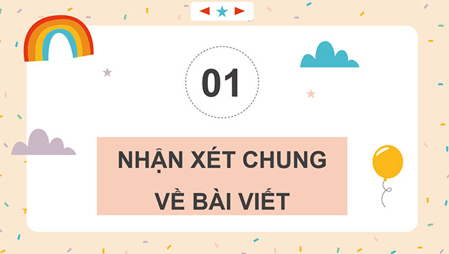 PowerPoint Trả bài viết đoạn văn thể hiện tình cảm, cảm xúc