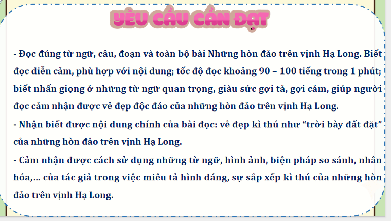 Bài 12: Những hòn đảo trên vịnh Hạ Long