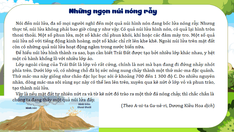 Bài 14: Những ngọn núi nóng rẫy