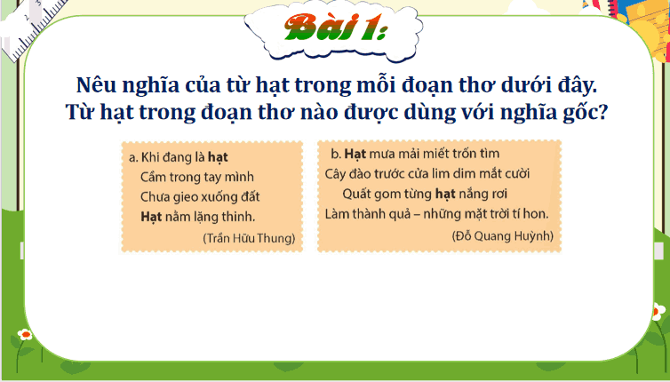 Bài 15: Luyện tập về từ đa nghĩa