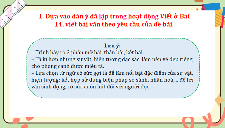 Bài 15: Viết bài văn tả phong cảnh