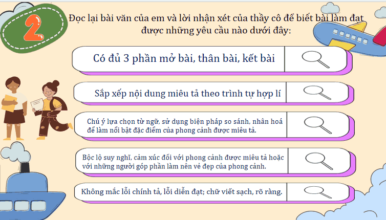 Đánh giá, chỉnh sửa bài văn tả phong cảnh