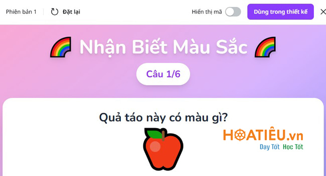 Cách tạo trò chơi học tập trên Canva
