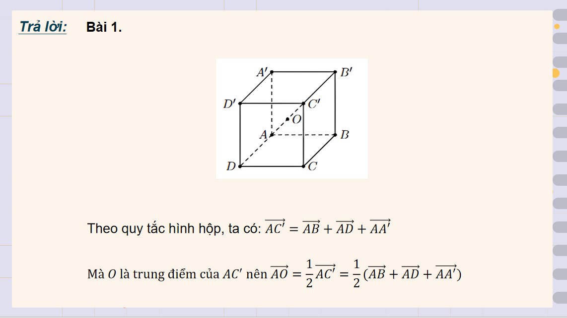 Giáo án PowerPoint Toán 12 KNTT Bài Vẽ vectơ tổng của ba vectơ trong không gian bằng phần mềm GeoGebra