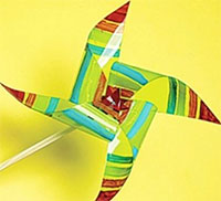 Giáo án mầm non: Làm chong chóng từ các nguyên vật liệu khác nhau