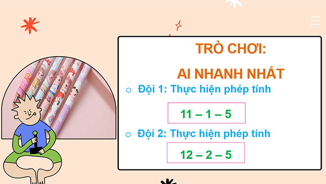 PowerPoint 13 trừ đi một số