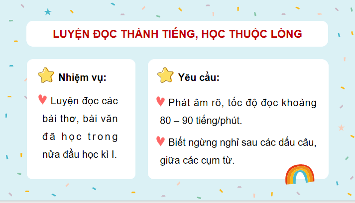 Ôn tập và đánh giá giữa học kì 1 (Tiết 1, 2)