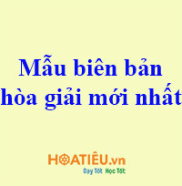 Mẫu biên bản hòa giải mới nhất năm 2025