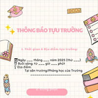 Mẫu thông báo kế hoạch tựu trường năm học 2025-2026
