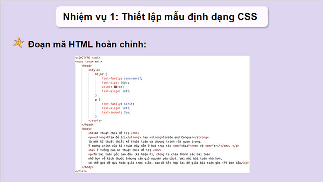 Định dạng văn bản bằng CSS