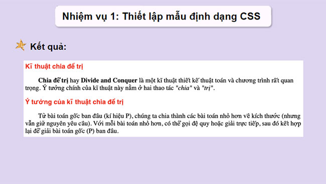 Định dạng văn bản bằng CSS