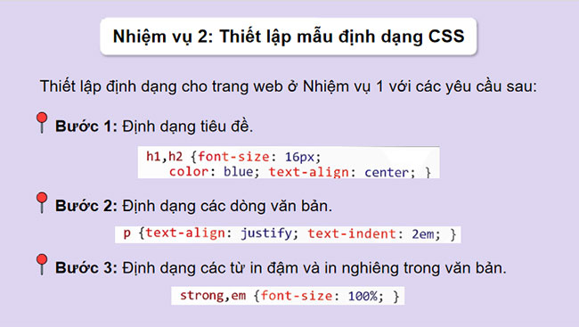 Định dạng văn bản bằng CSS