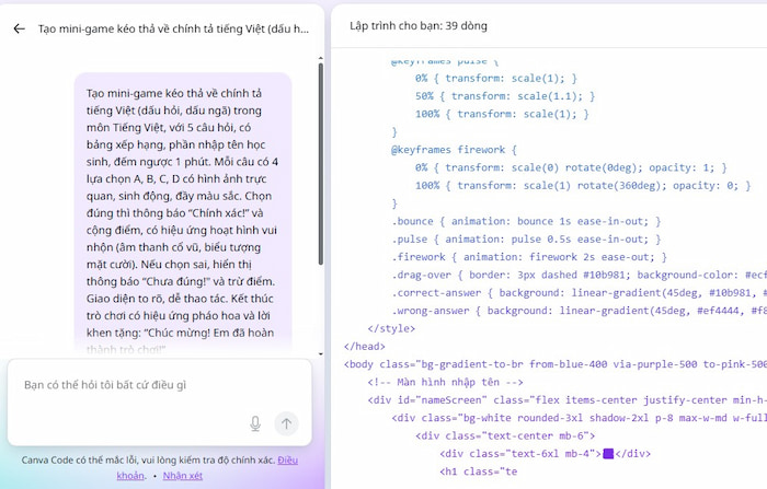 Bài thực hành cuối khóa Ứng dụng AI vào dạy học Tiểu học