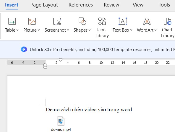 Cách chèn video vào Word