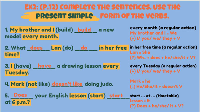 Giáo án Tiếng Anh 7 Unit 1: A Closer Look 2