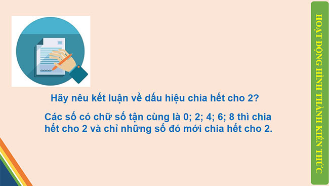 PowerPoint Toán 6 Bài 8: Dấu hiệu chia hết cho 2, cho 5