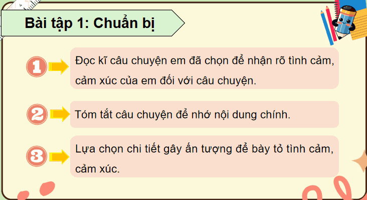 Bài 22: Tìm ý cho đoạn văn thể hiện tình cảm, cảm xúc về một câu chuyện