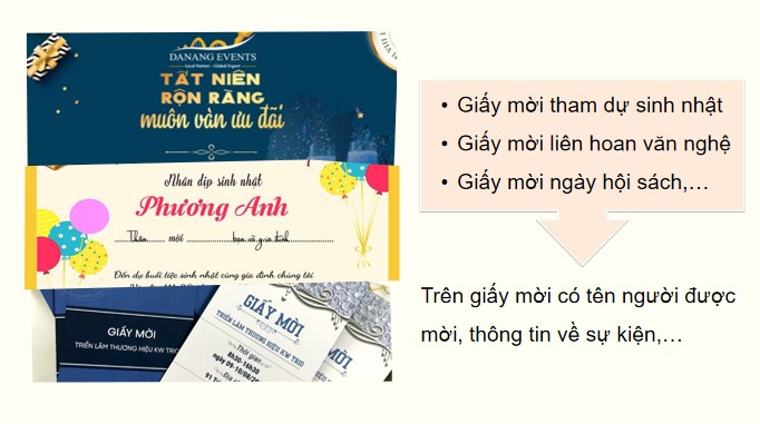 PowerPoint Viết: Viết giấy mời