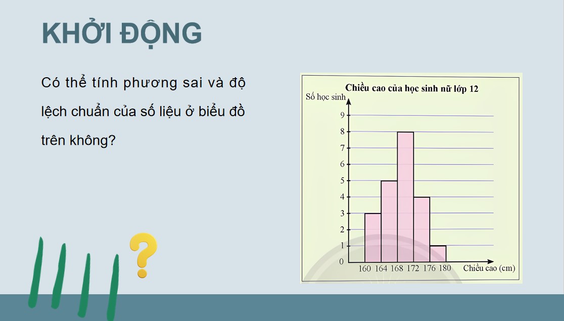 Giáo án PowerPoint Toán 12 CTST Bài Phương sai và độ lệch chuẩn của mẫu số liệu ghép nhóm