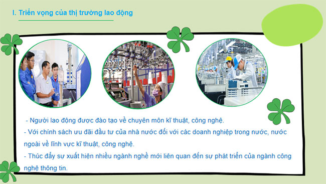 Thị trường lao động trong lĩnh vực kĩ thuật công nghệ