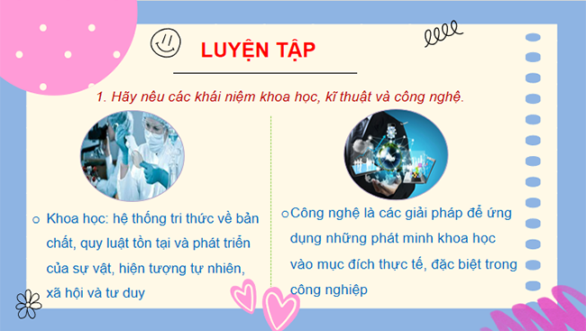 Ôn tập chủ đề 1 Khái quát về công nghệ