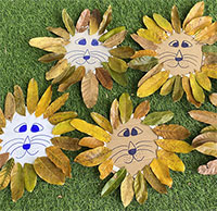 Giáo án mầm non: Tạo hình con sư tử bằng lá cây