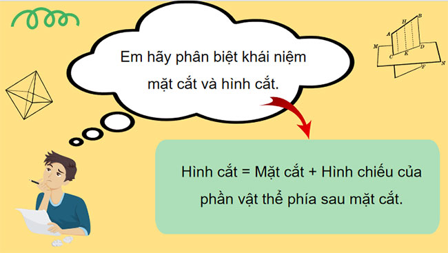 PPT Công nghệ 10 Bài 10: Hình cắt và mặt cắt