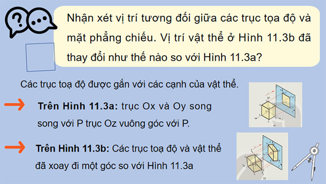 PPT Công nghệ 10 Bài 11: Hình chiếu trục đo
