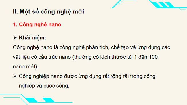 PPT Công nghệ 10 Bài 4: Một số công nghệ mới