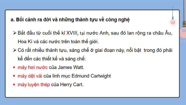 PPT Công nghệ 10 Bài 6: Cách mạng công nghiệp