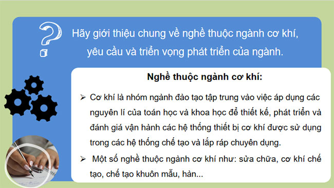 PPT Công nghệ 10 Bài 7: Ngành nghề kĩ thuật công nghệ