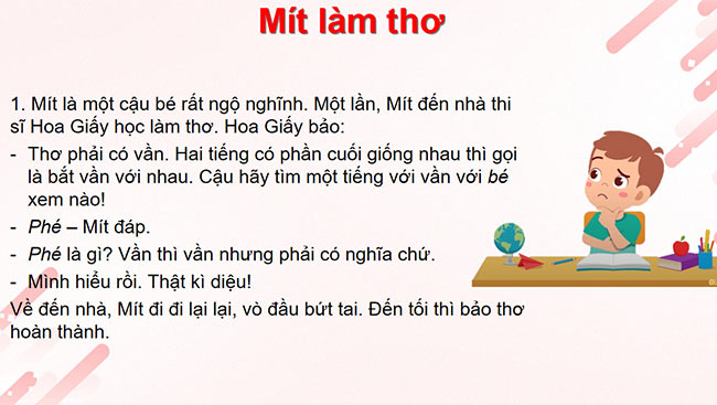 PowerPoint Kể chuyện đã học Mít làm thơ