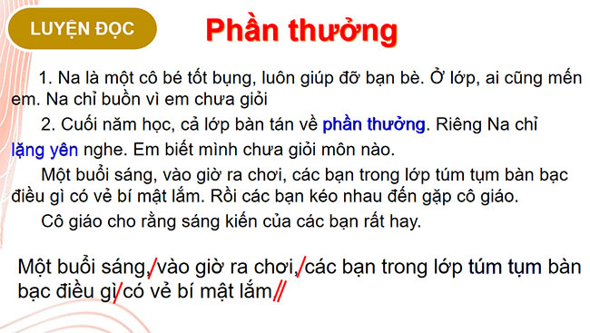 PowerPoint Đọc: Phần thưởng