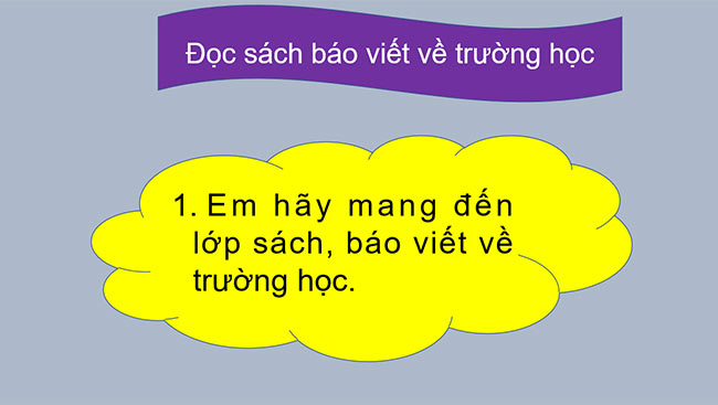 PowerPoint Đọc sách báo viết về trường học