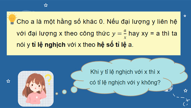 Đại lượng tỉ lệ nghịch