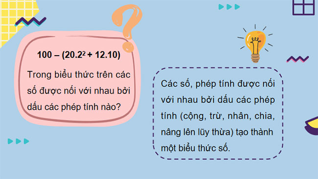 Biểu thức số, biểu thức đại số