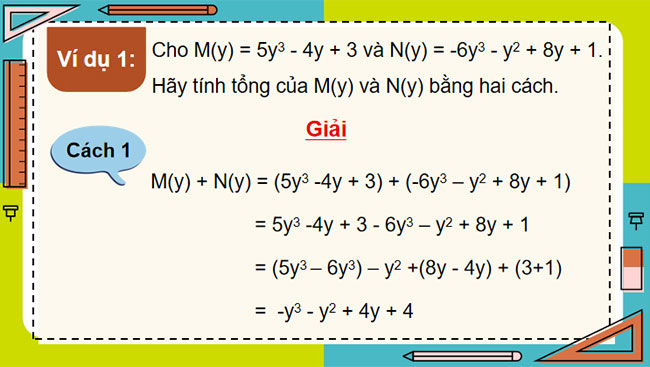 Phép cộng và phép trừ đa thức một biến