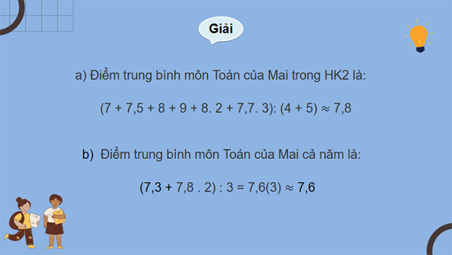 Cách tính điểm trung bình môn học kì